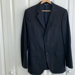 D&G Black Suit Wool Blazer Jacket, Size M